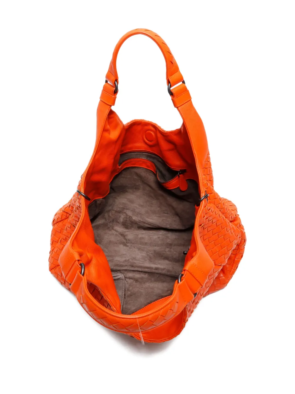 Pre-owned Bottega Veneta 2012-2024s Intrecciato Leather Bag In Orange