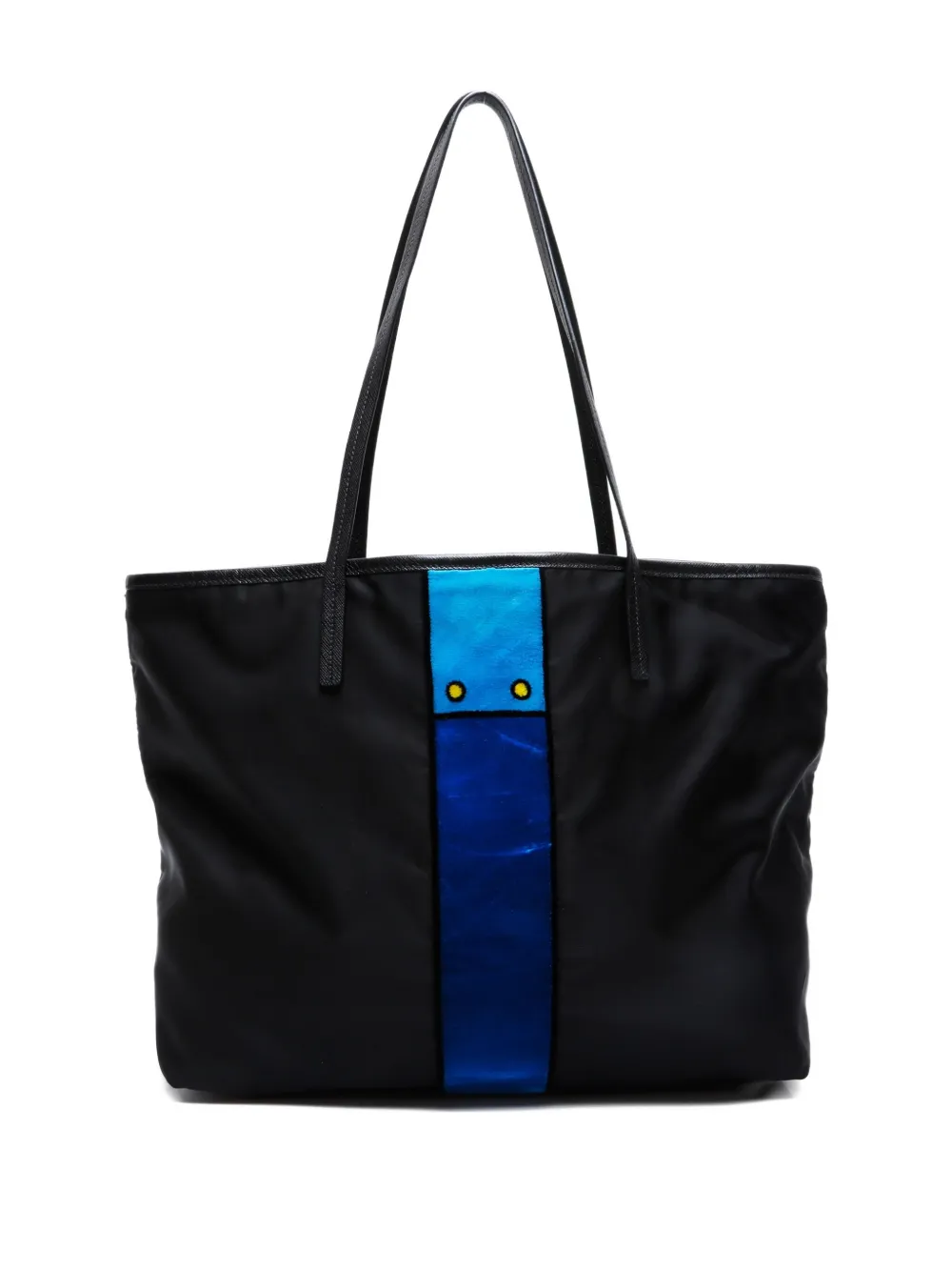 Pre-owned Prada 2000-2015 Logo-print Tote Bag In Black