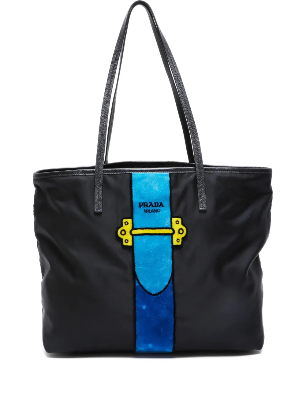 Prada Pre-Owned 2000-2015 logo-print tote bag | Black | Image 1