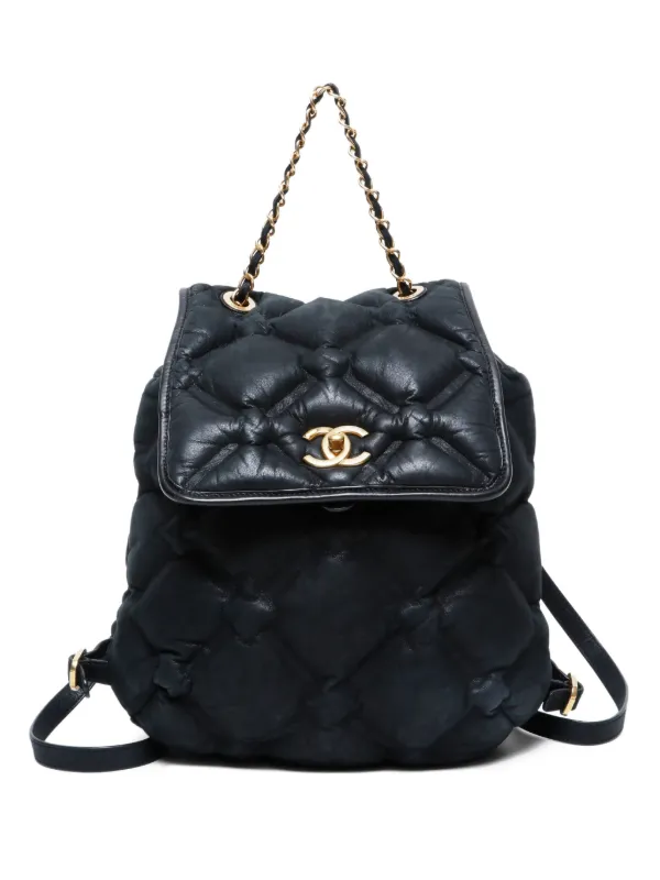 CHANEL Pre-Owned 2016-2017 キルティング バックパック | ブラック 