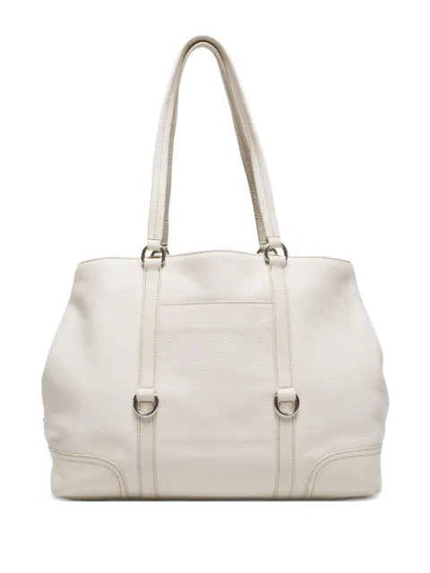 Prada Pre-Owned 2000-2005s triangle-logo leather tote bag