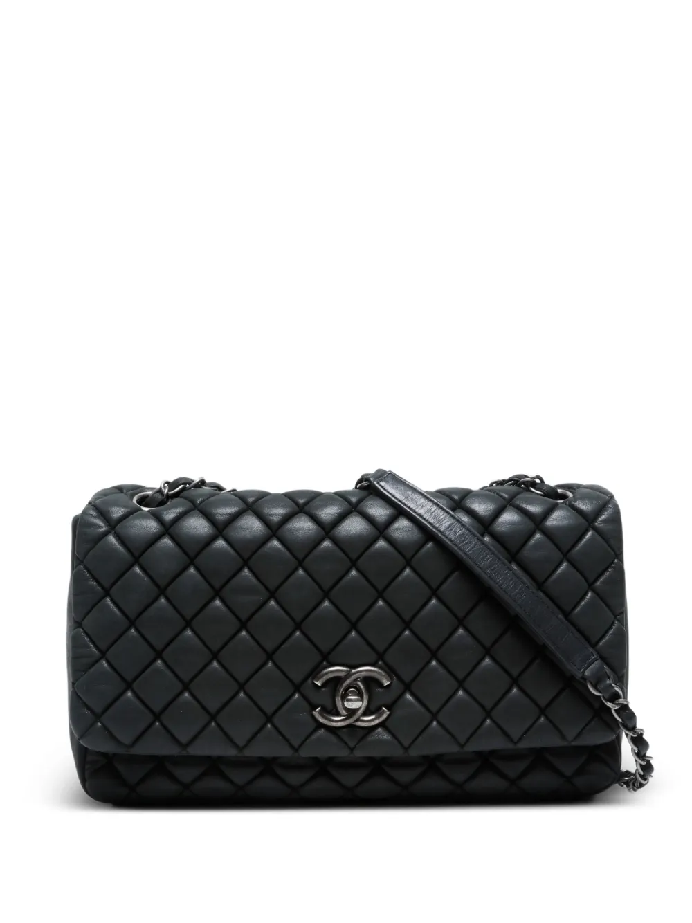 CHANEL Pre-Owned 2012-2013 バブル フラップ ショルダーバッグ - ブラック CHANEL Pre-Owned 2012-2013 バブル フラップ ショルダーバッグ - ブラック
