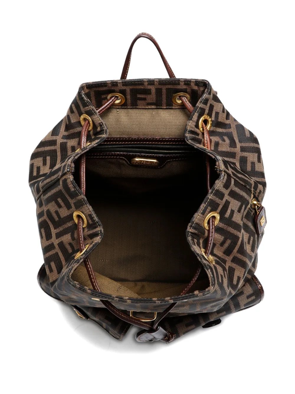 Pre-owned Fendi 1990-2000s Zucca-pattern Backpack In Brown