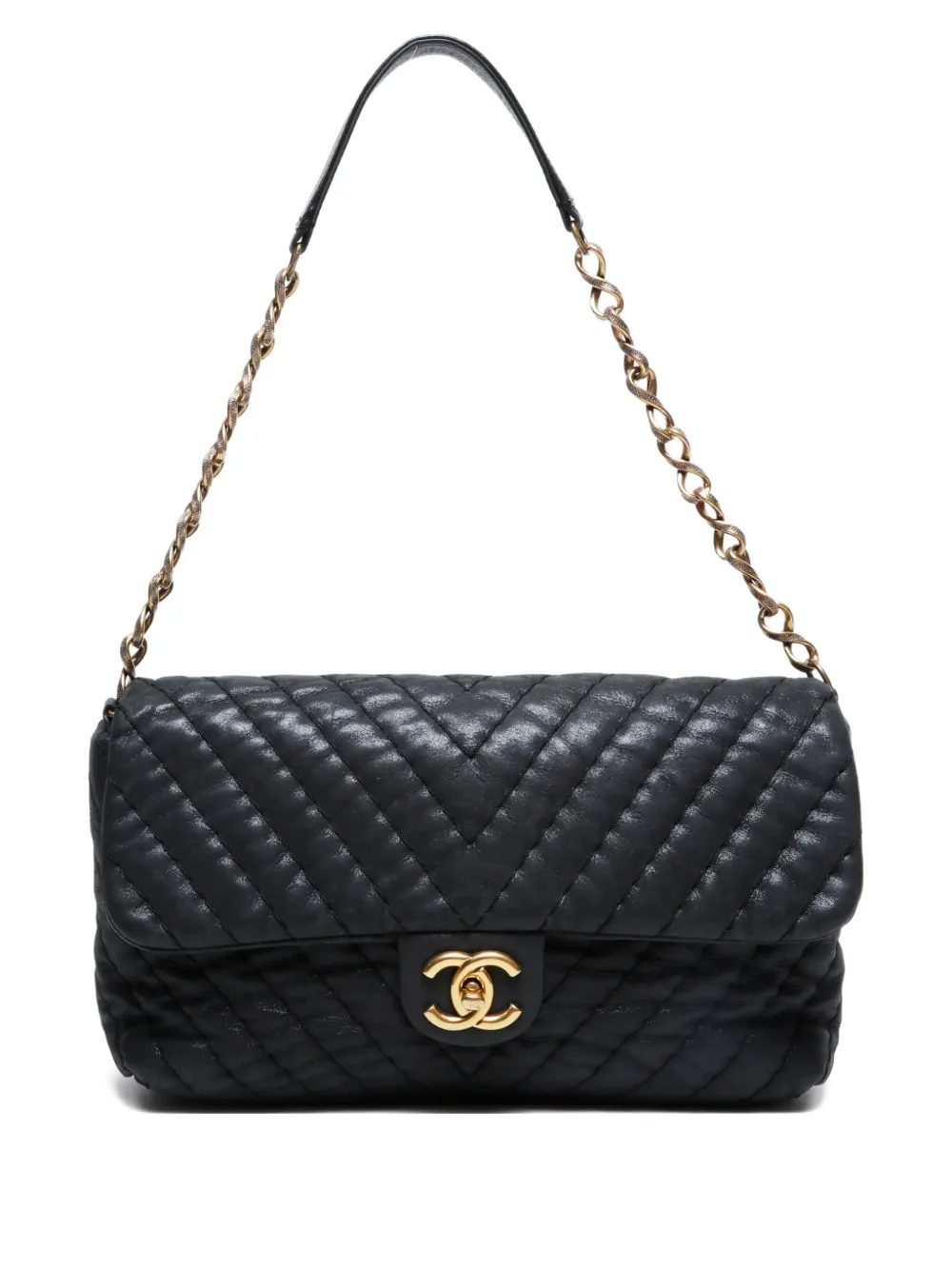 CHANEL Pre-Owned 2010-2011 chain leather shoulder bag | Black | Image 1