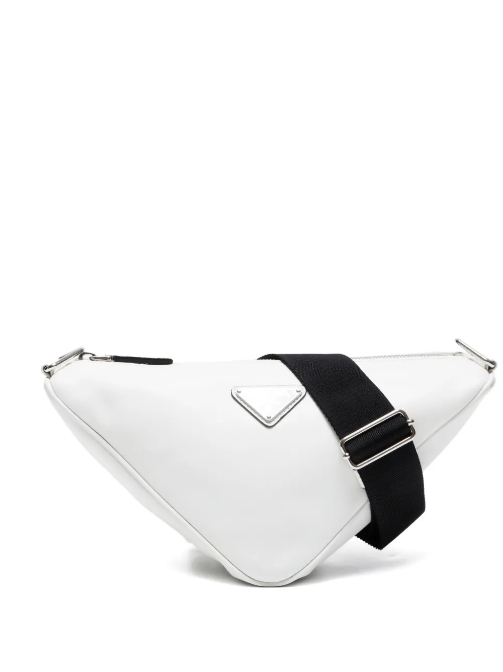 Prada Pre-Owned 2010-2014 トライアングルロゴ ショルダーバッグ - ホワイト Prada Pre-Owned 2010-2014 トライアングルロゴ ショルダーバッグ - ホワイト