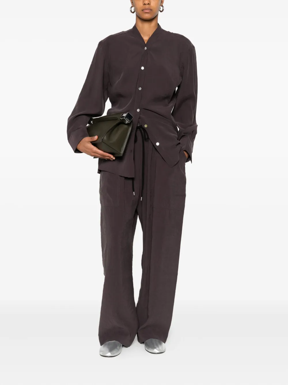 Studio Nicholson Capel broek met elastische tailleband - Grijs