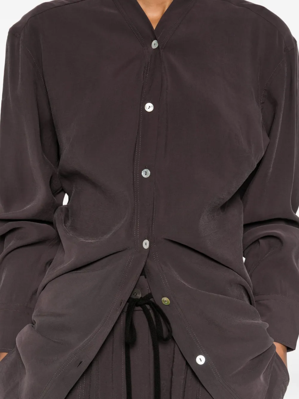 Studio Nicholson Linnen blouse Grijs