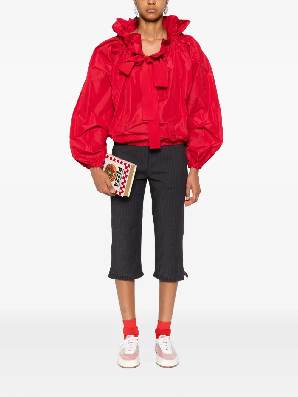 Patou Shirt met ruchehals - Rood