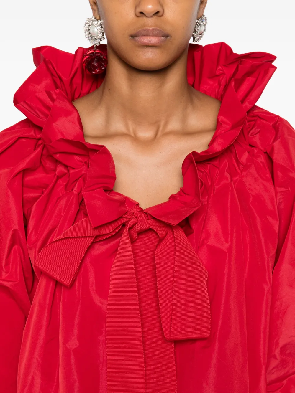 Patou Shirt met ruchehals Rood