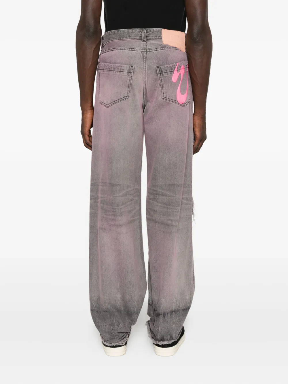 PDF Gerafelde jeans Roze