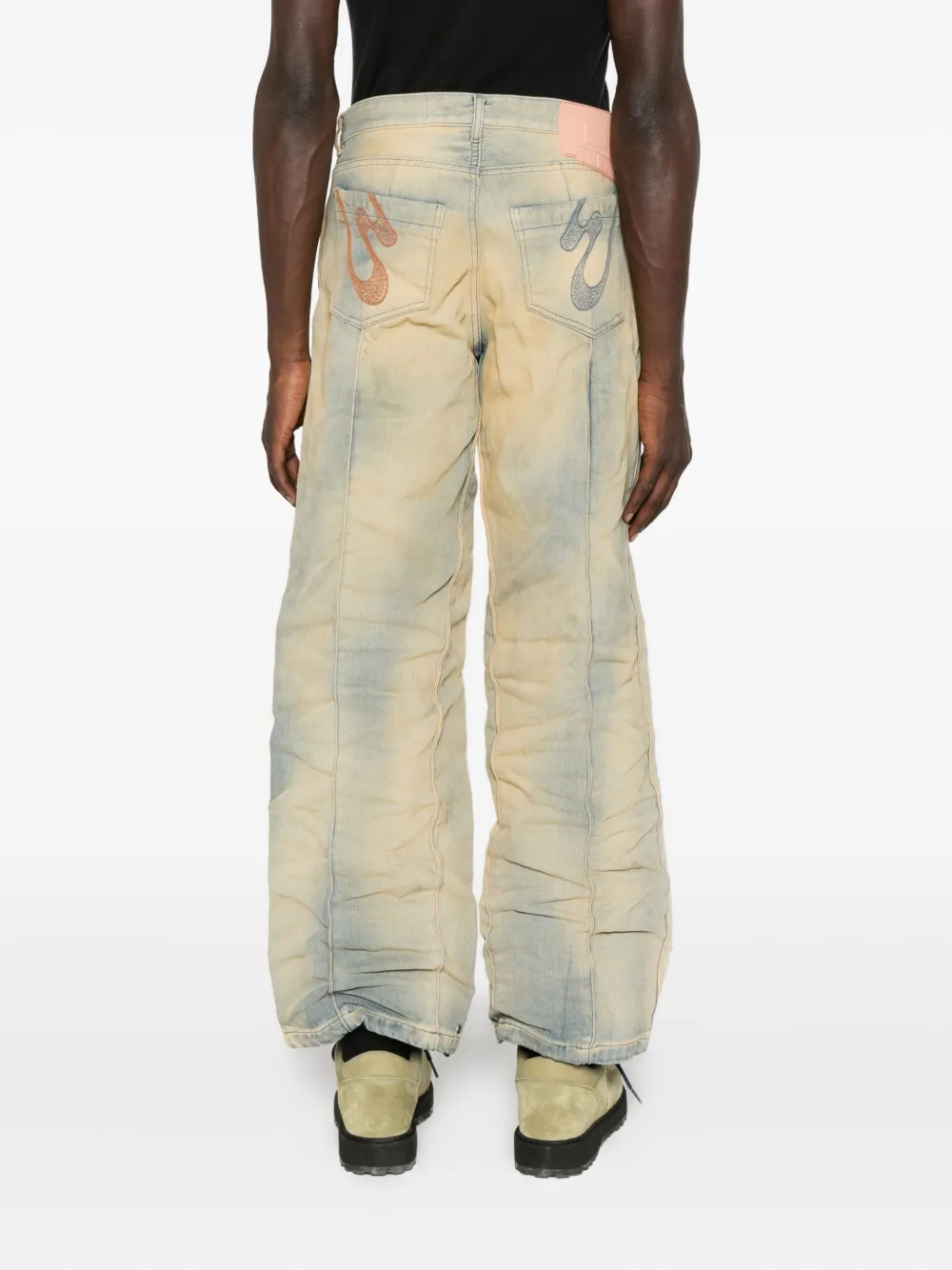 PDF Jeans met vlakken en vervaagd effect Blauw