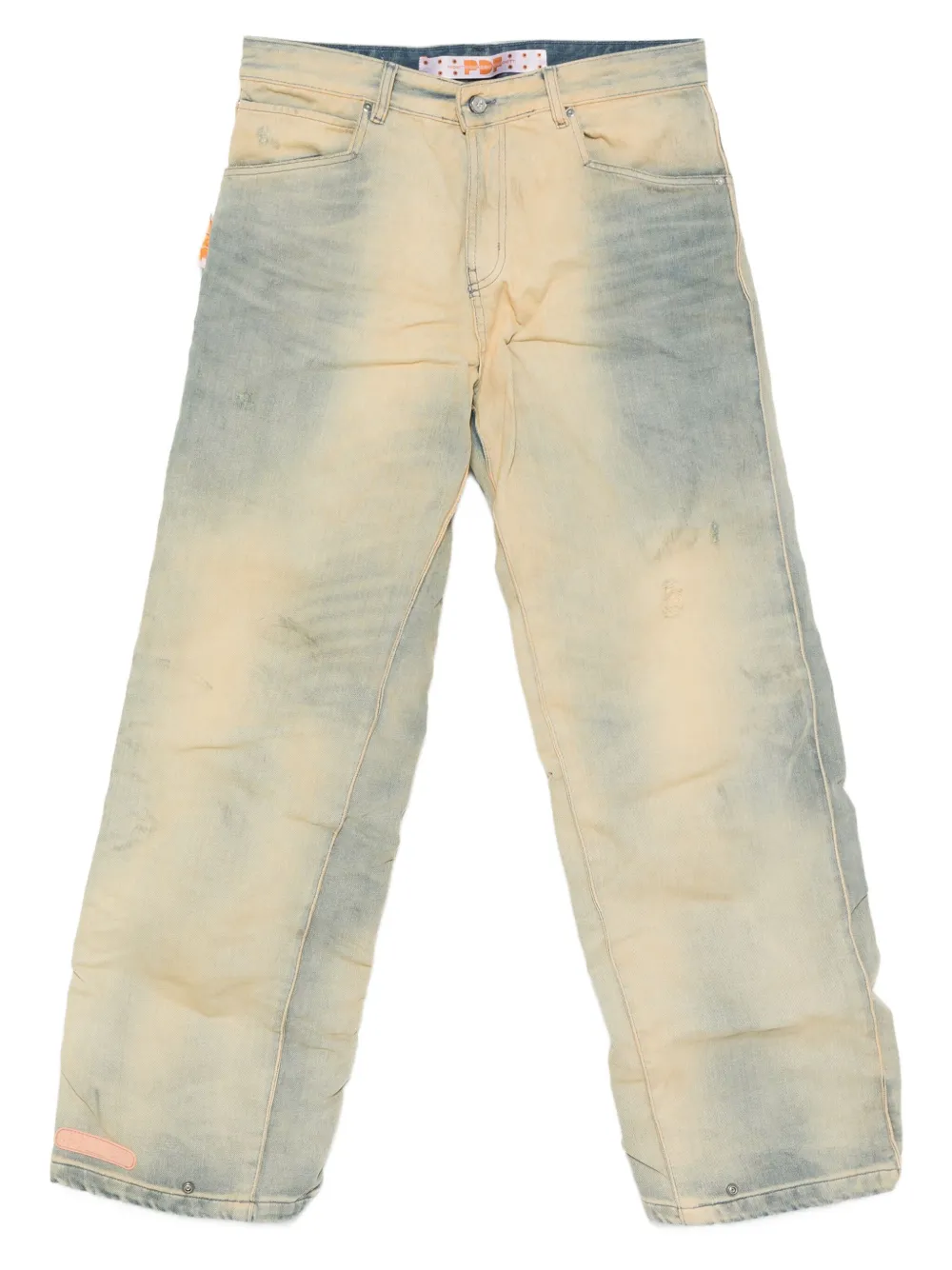 PDF Jeans met vlakken en vervaagd effect Blauw