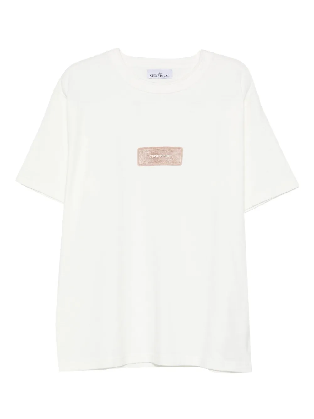 Stone Island T-shirt met logoprint Wit