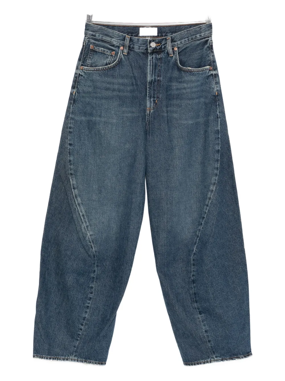 AGOLDE panelled regenerative-cotton jeans Blauw