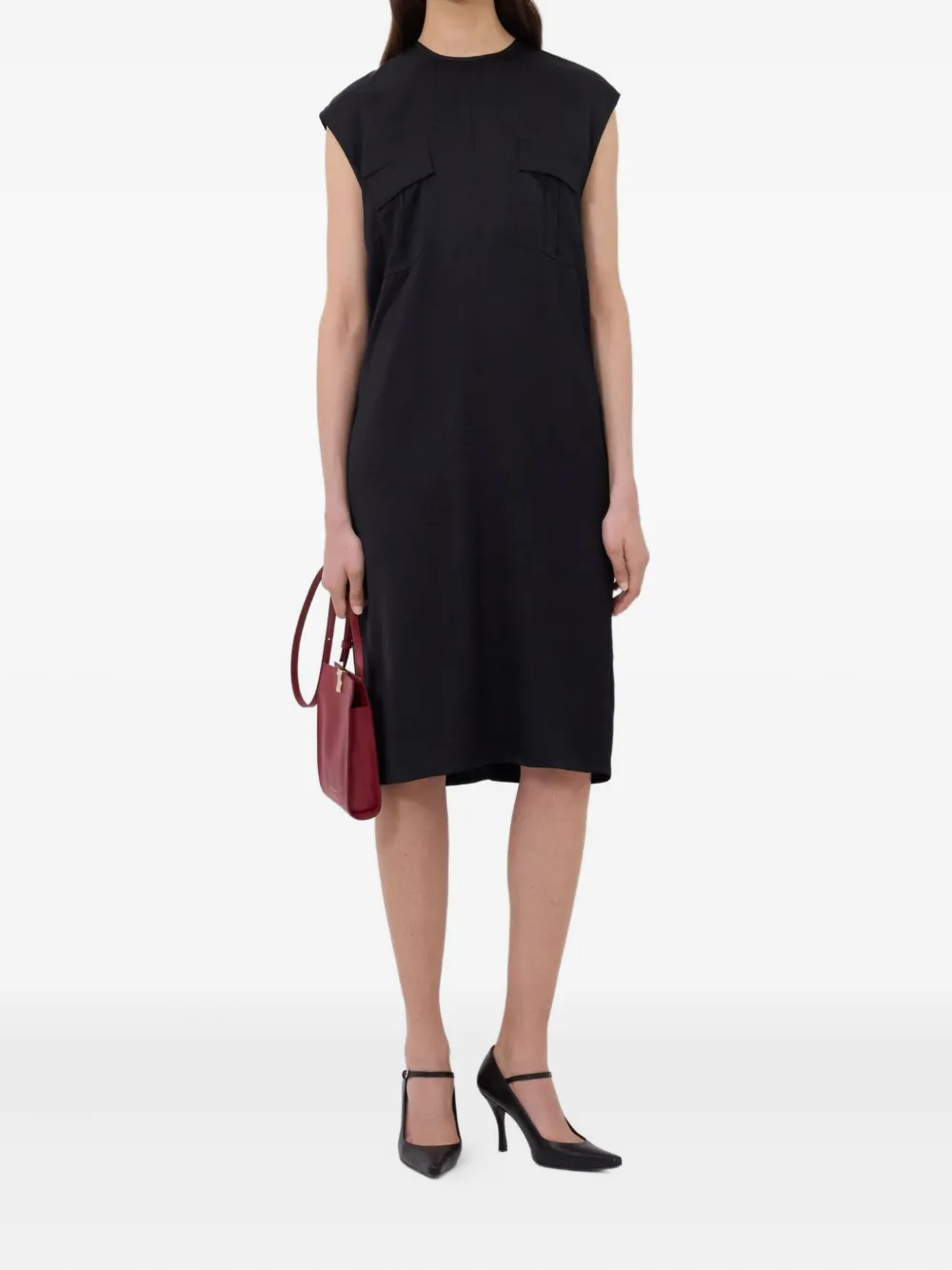 LouLou de Saison Seena midi dress - Zwart