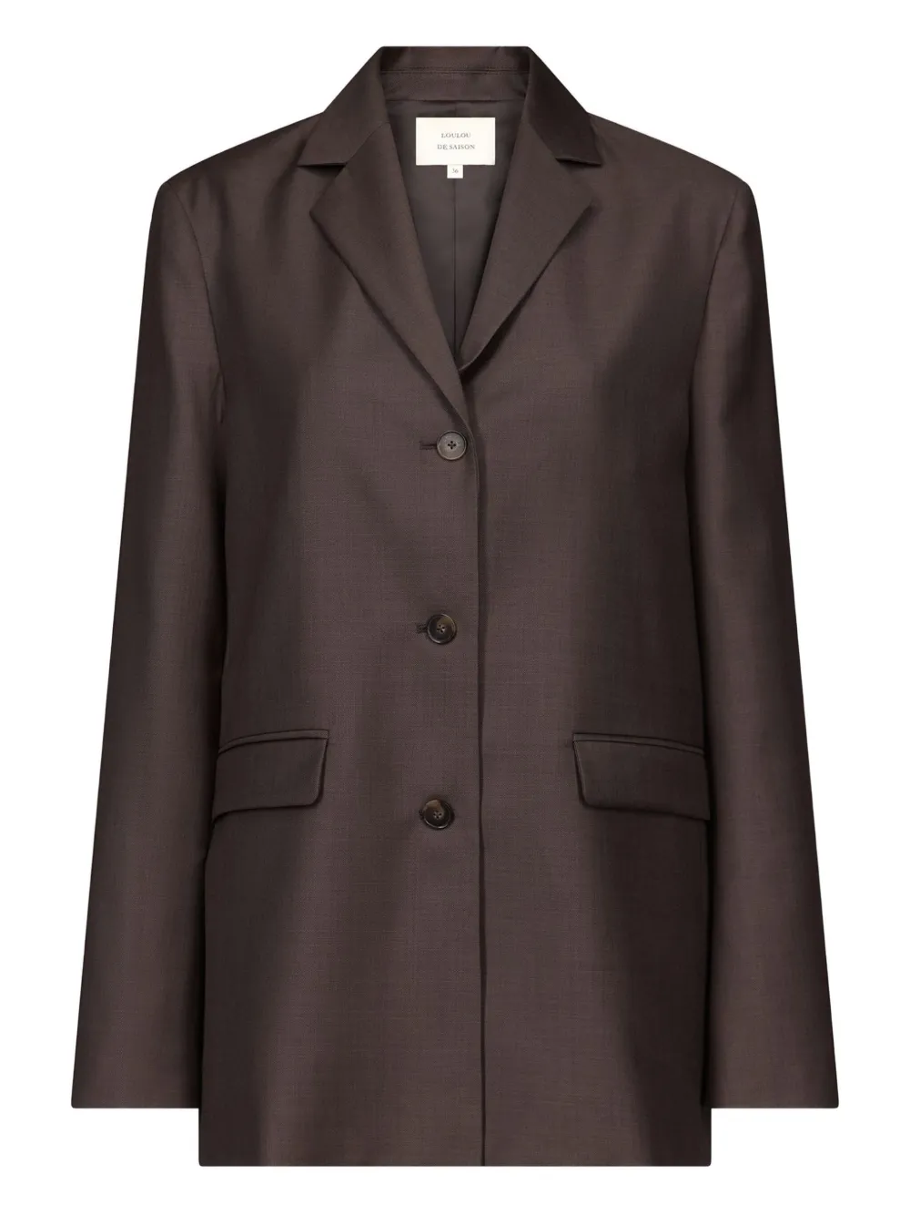 LouLou de Saison Marcia single-breasted blazer | Brown | Image 1