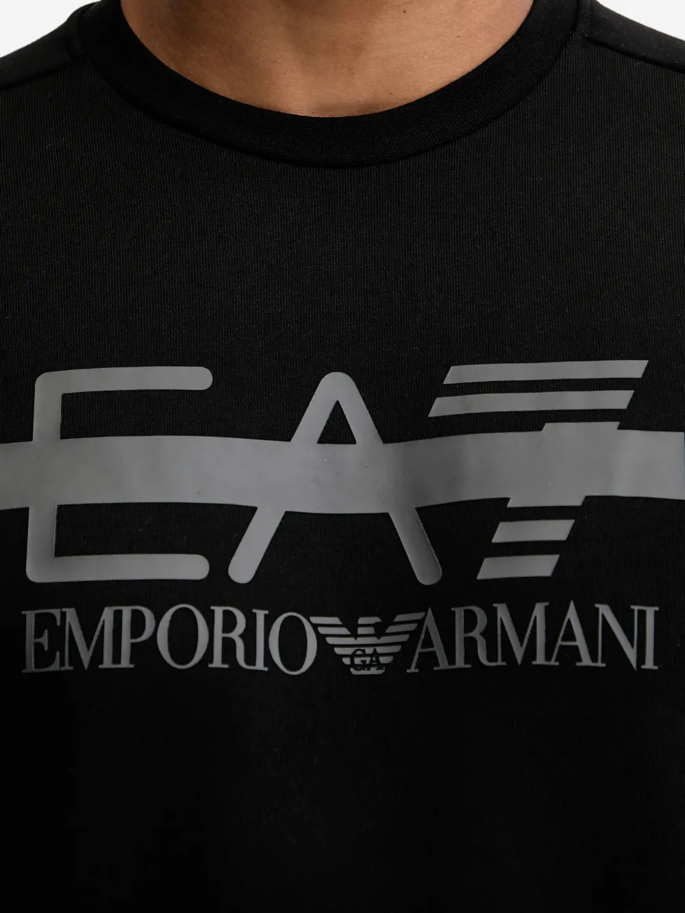 Ea7 Crew-neck Sweatshirt In Black