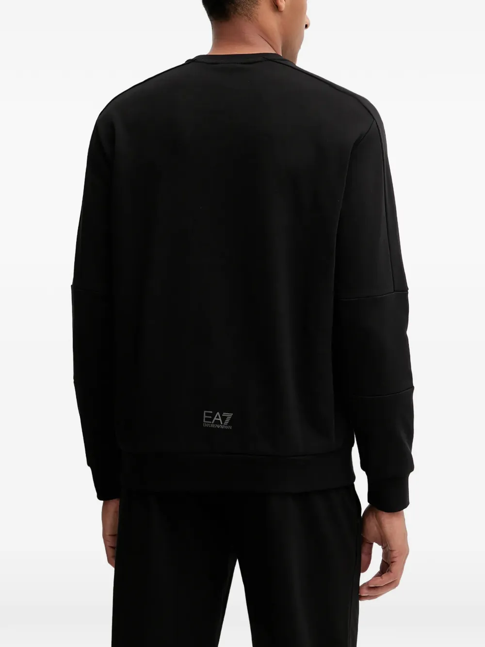 Ea7 Crew-neck Sweatshirt In Black