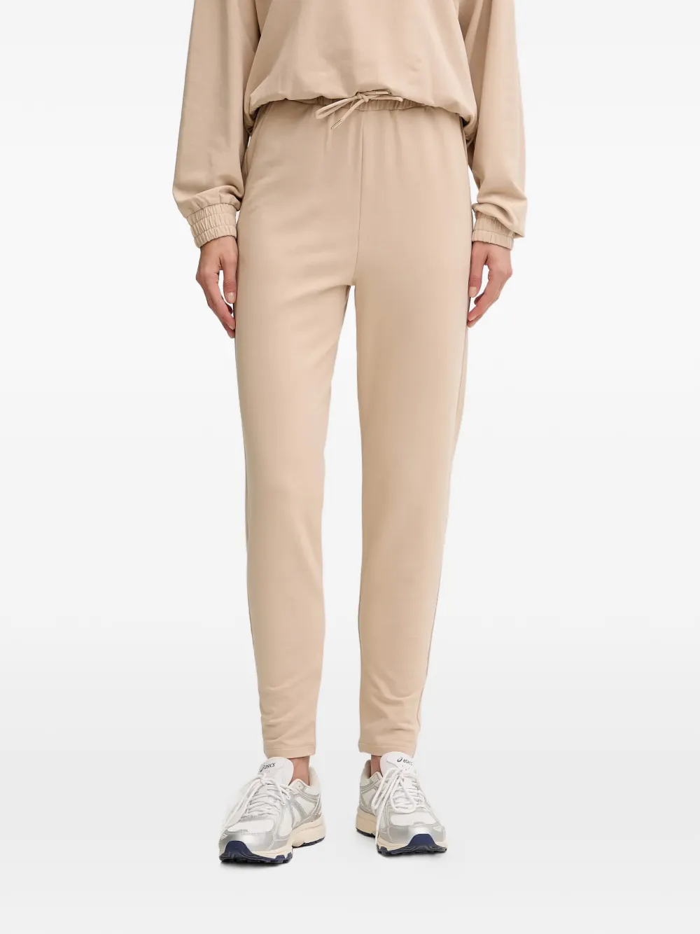 Ea7 Drawstring-hood Tracksuit In Neutral