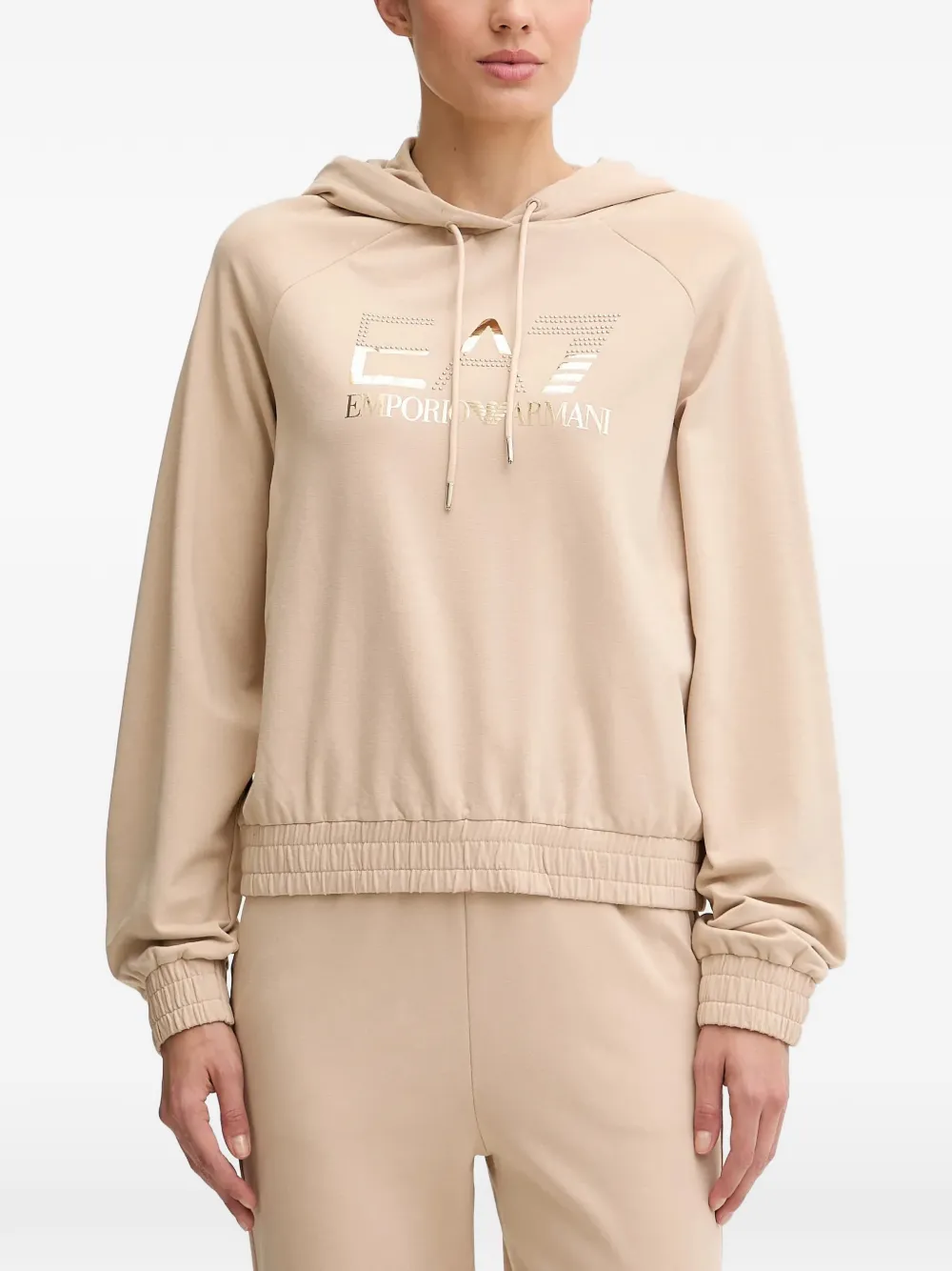 Ea7 Emporio Armani drawstring-hood tracksuit - Toni neutri