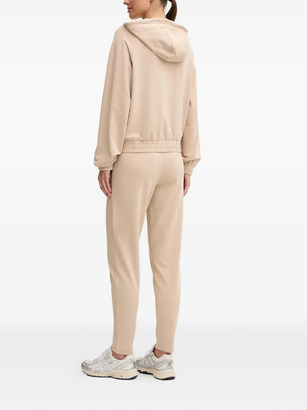 Ea7 Drawstring-hood Tracksuit In Neutral