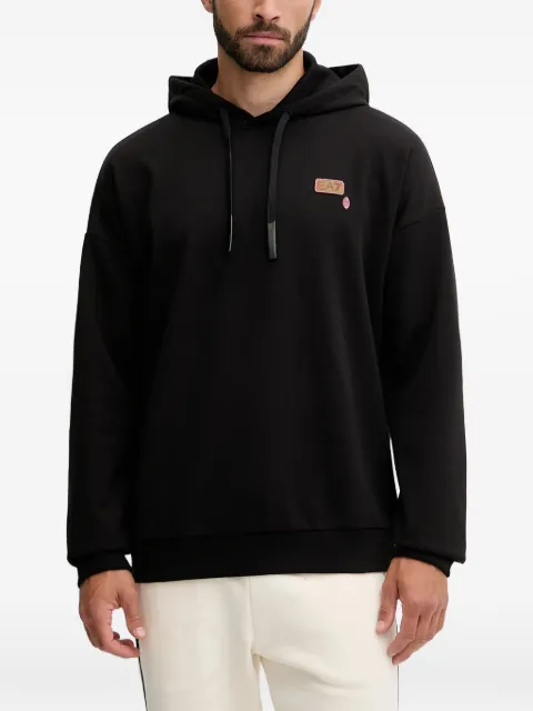 Ea7 Emporio Armani drawstring graphic hoodie