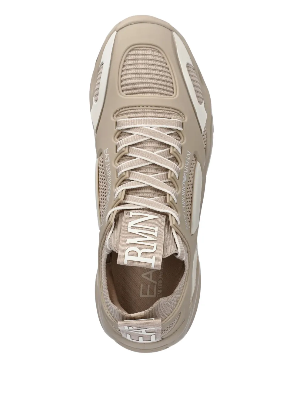 Ea7 Emporio Armani cut-out-effect sneakers Beige