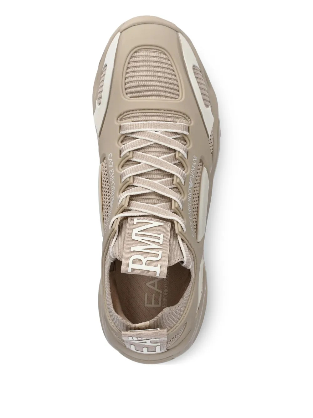  Ea7 Emporio Armani Baskets à Découpes - Tons Neutres 