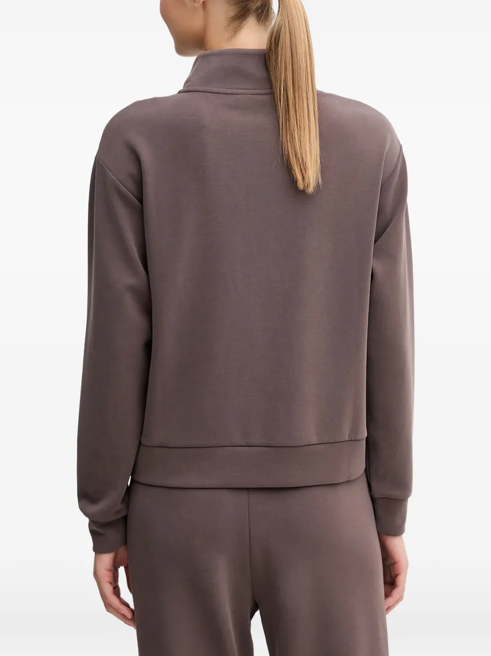 Ea7 Emporio Armani zip-up logo-plaque sweatshirt Bruin