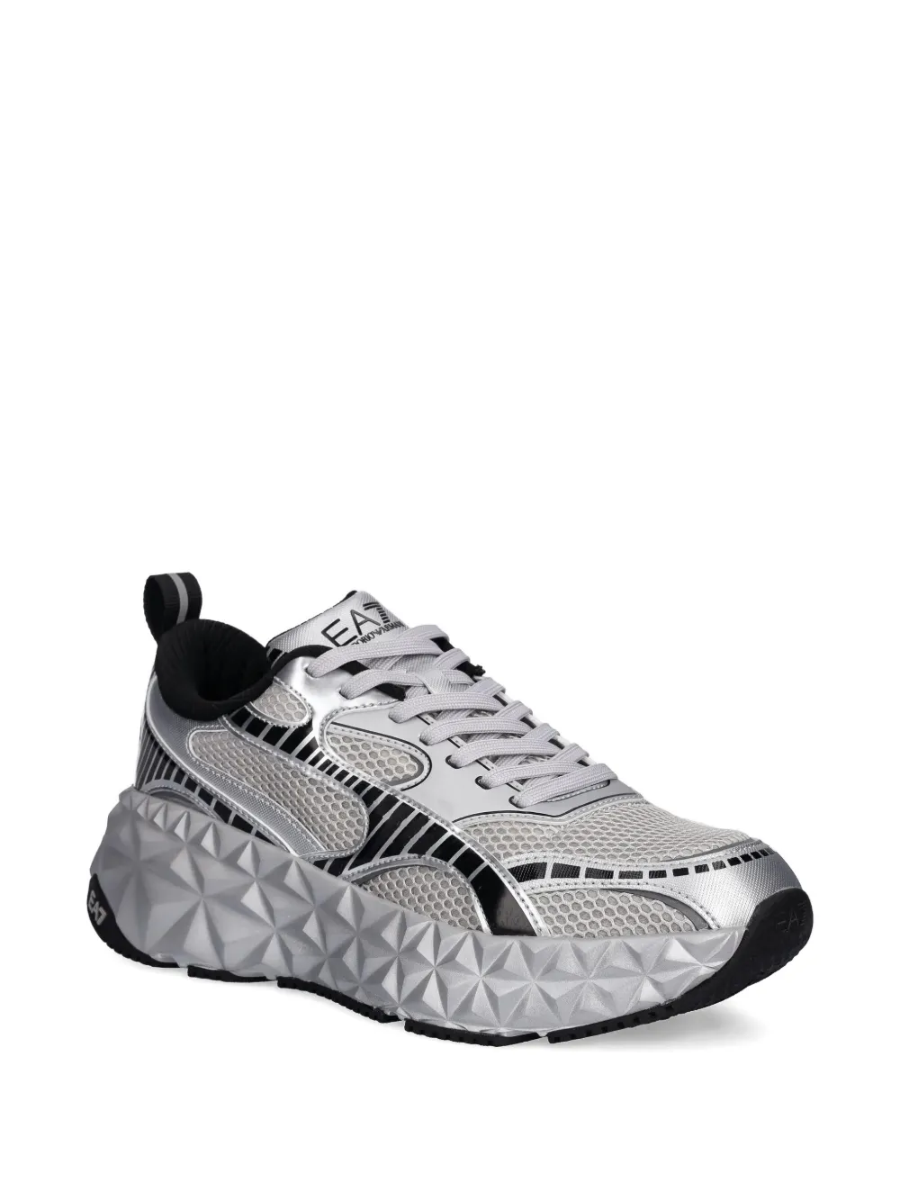 Ea7 Emporio Armani Sneakers met bewerkte zool Zilver