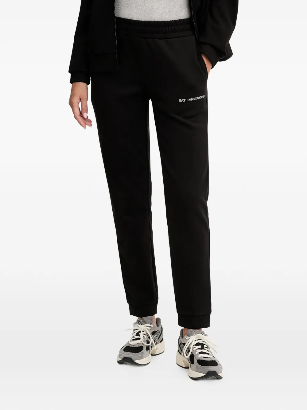 Ea7 Logo-detail Tracksuit Set In Black