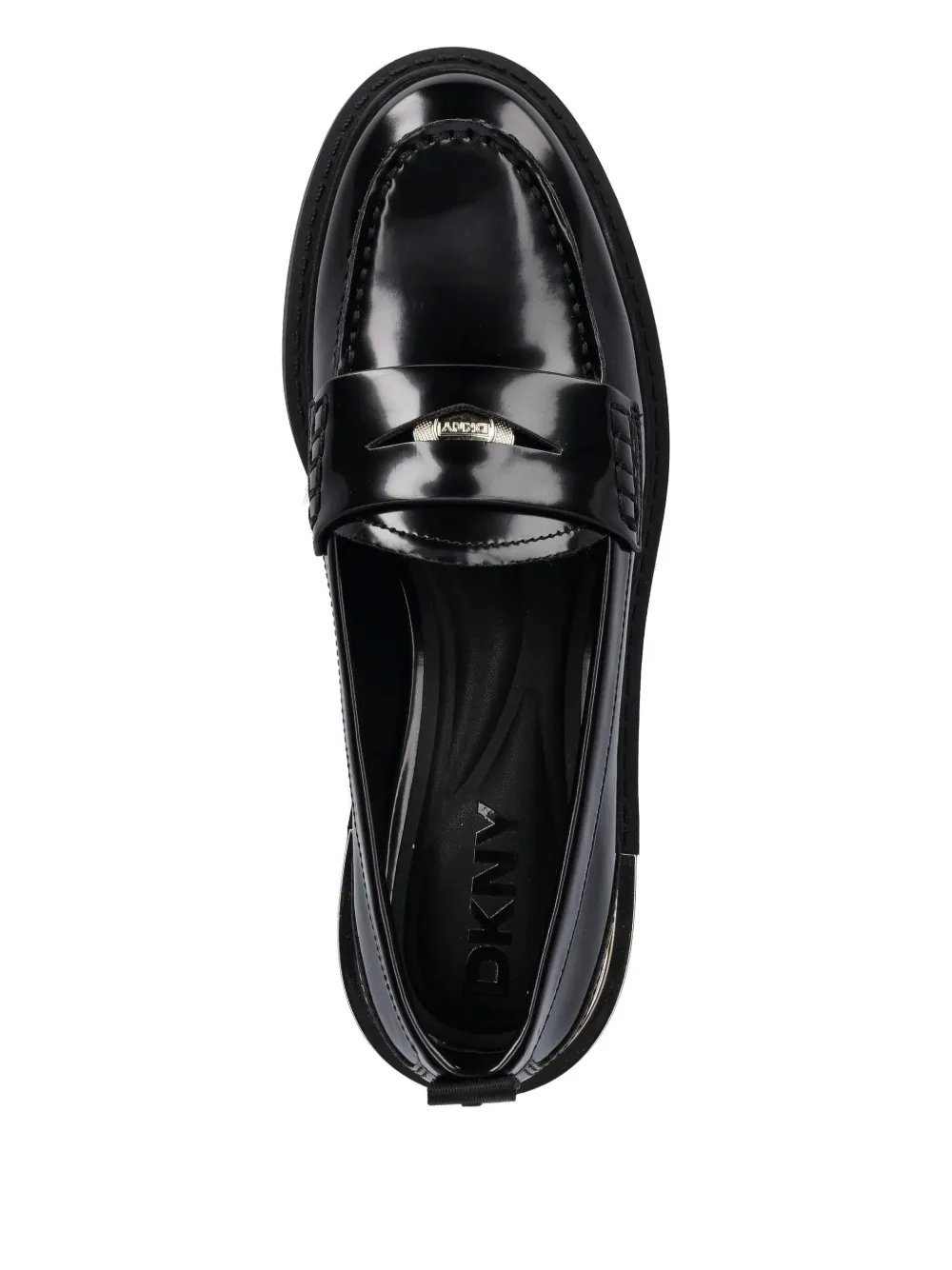 Dkny Coin-detail Loafers In Black