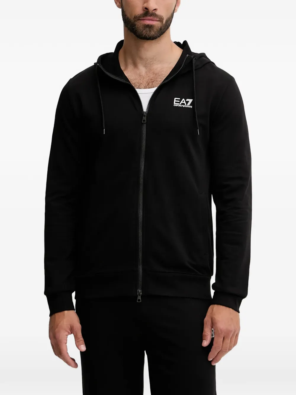 Ea7 Emporio Armani logo-print tracksuit - Nero