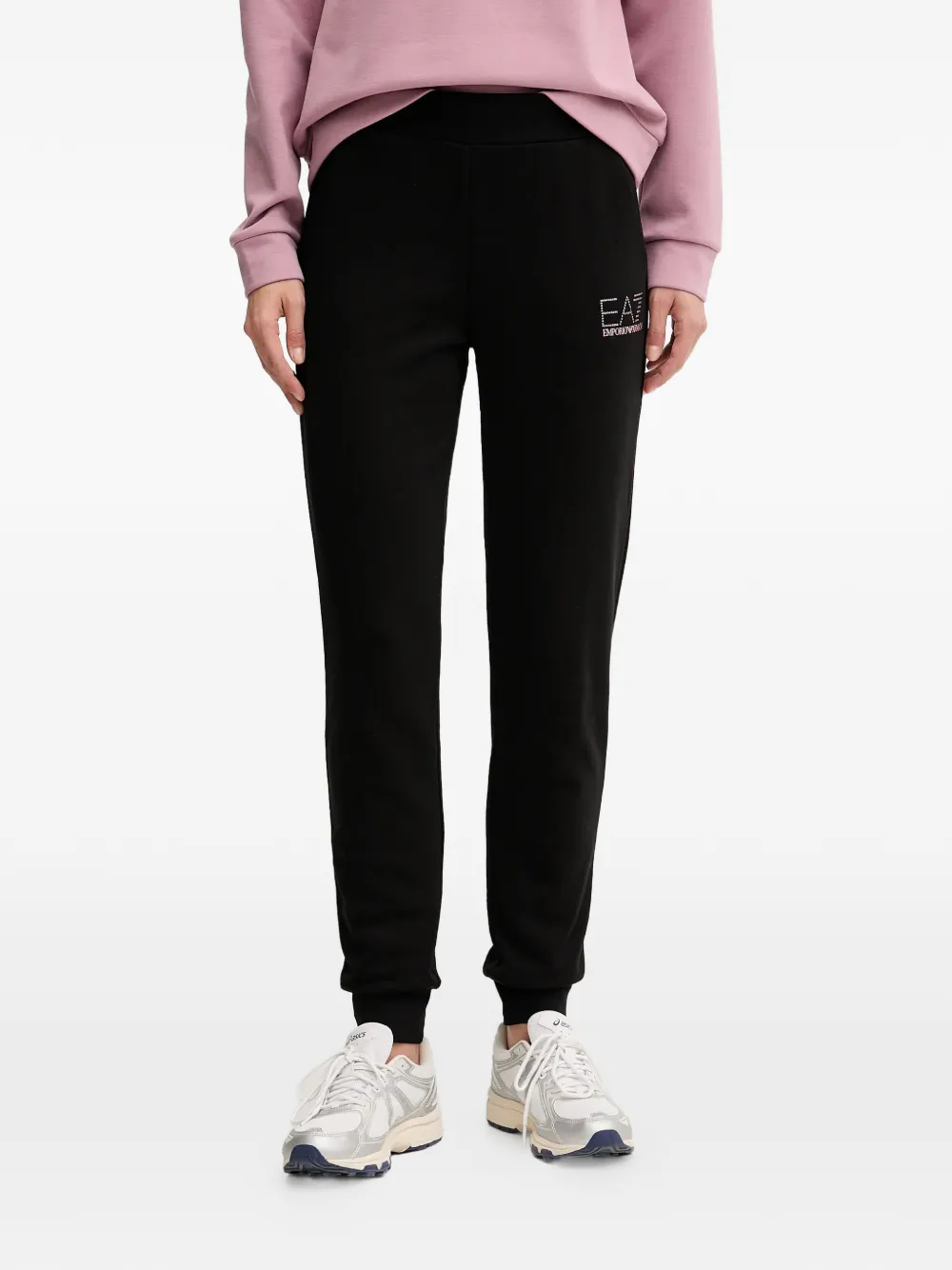 Ea7 Logo-detail Elastic-waist Track Pants In Multi