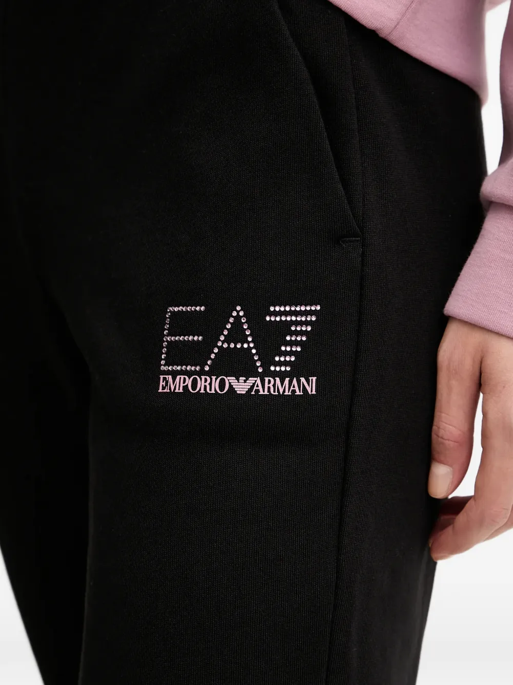 Ea7 Logo-detail Elastic-waist Track Pants In Multi