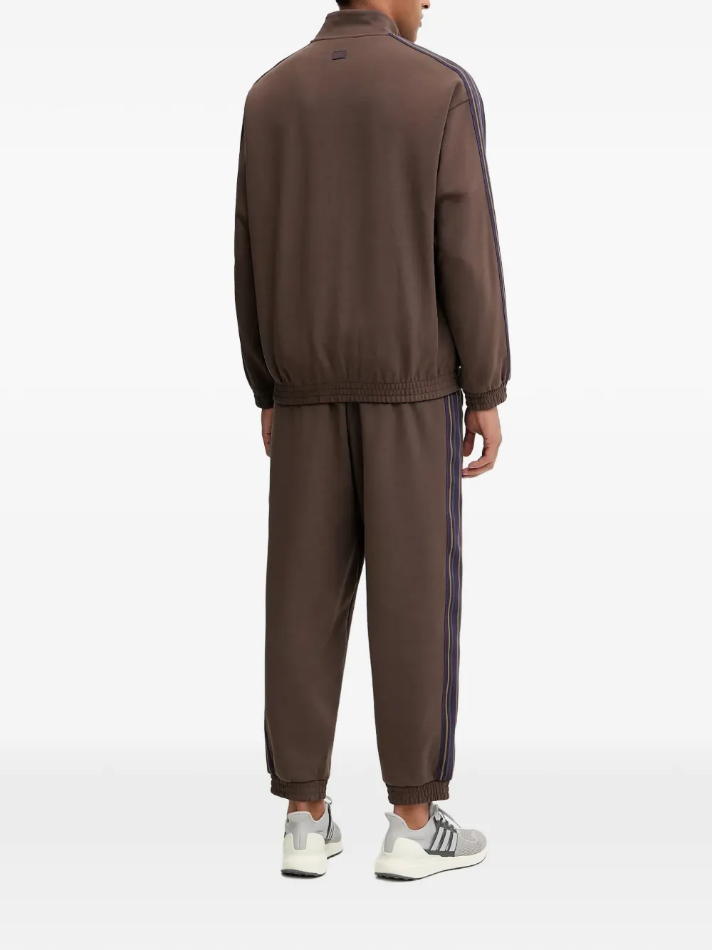 Ea7 Emporio Armani striped-detail tracksuit Bruin