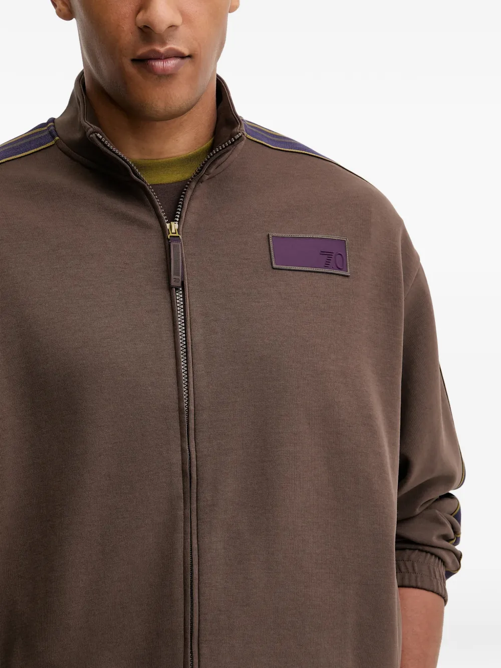 Ea7 Emporio Armani striped-detail tracksuit Bruin