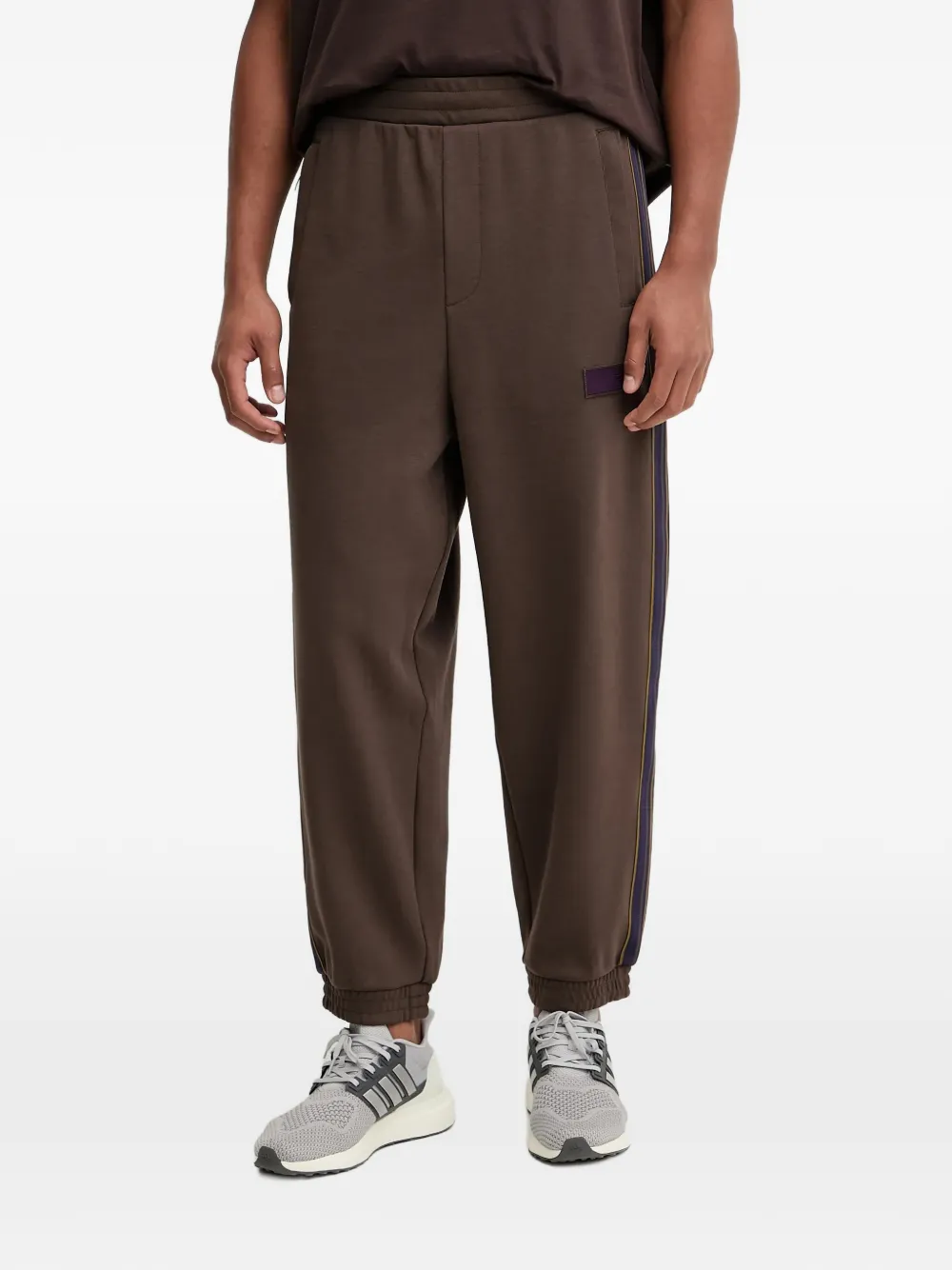 Ea7 Emporio Armani striped-detail tracksuit Bruin