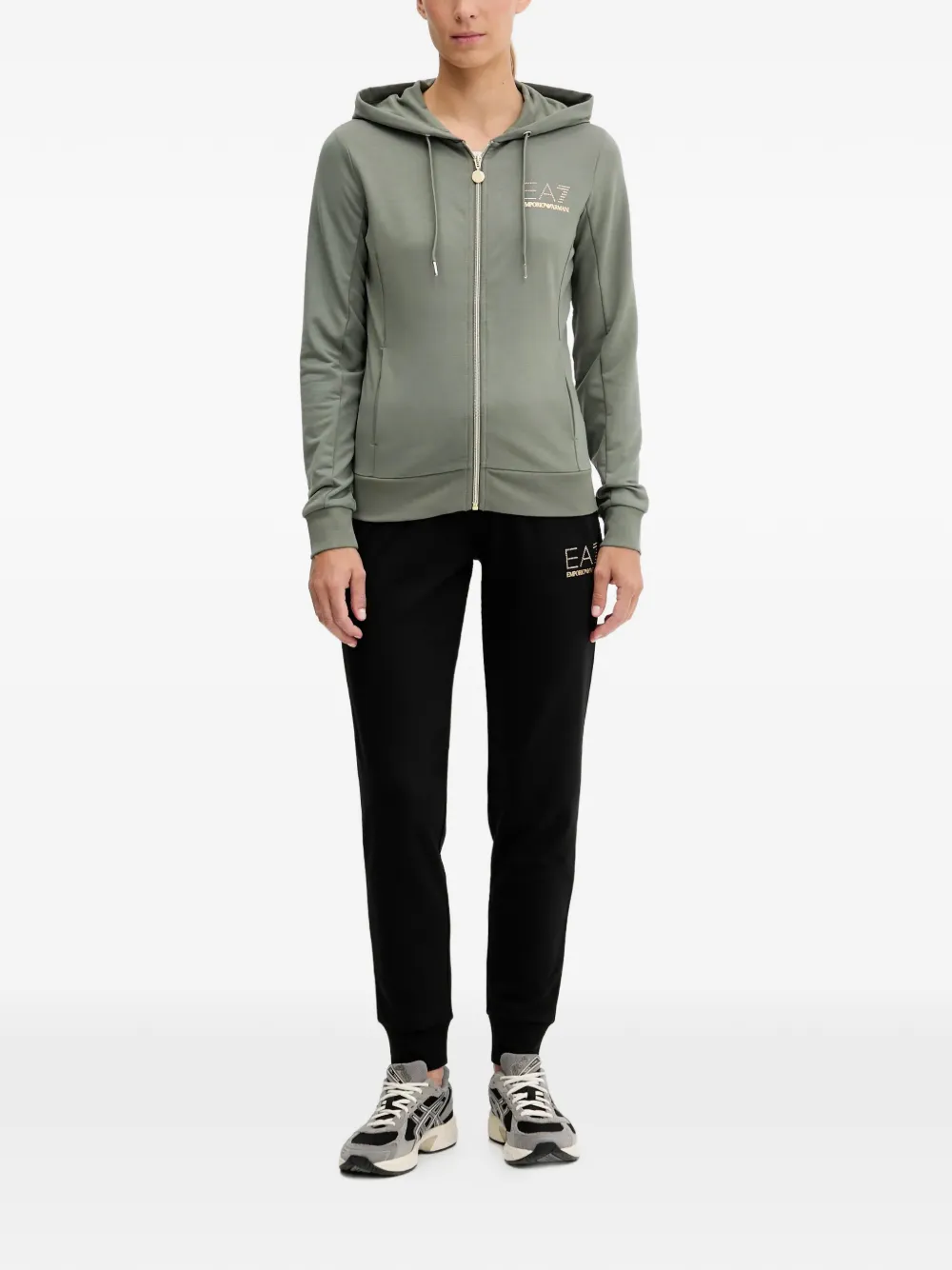 Ea7 Emporio Armani logo-detail tracksuit - Groen