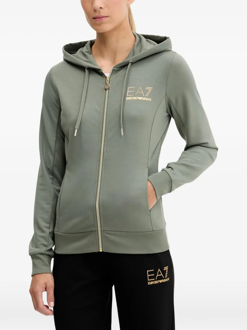 Ea7 Emporio Armani logo-detail tracksuit - Verde