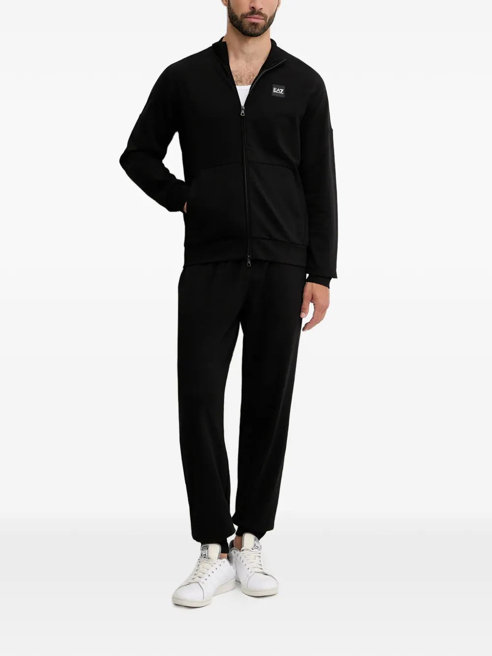 Ea7 Emporio Armani zip-fastening logo-detail tracksuit - Zwart