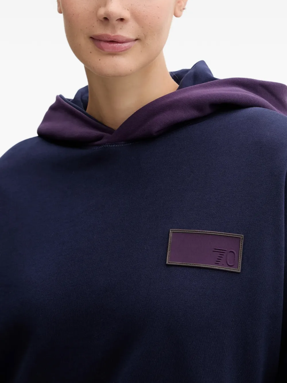 Ea7 Emporio Armani Hoodie met patch Blauw