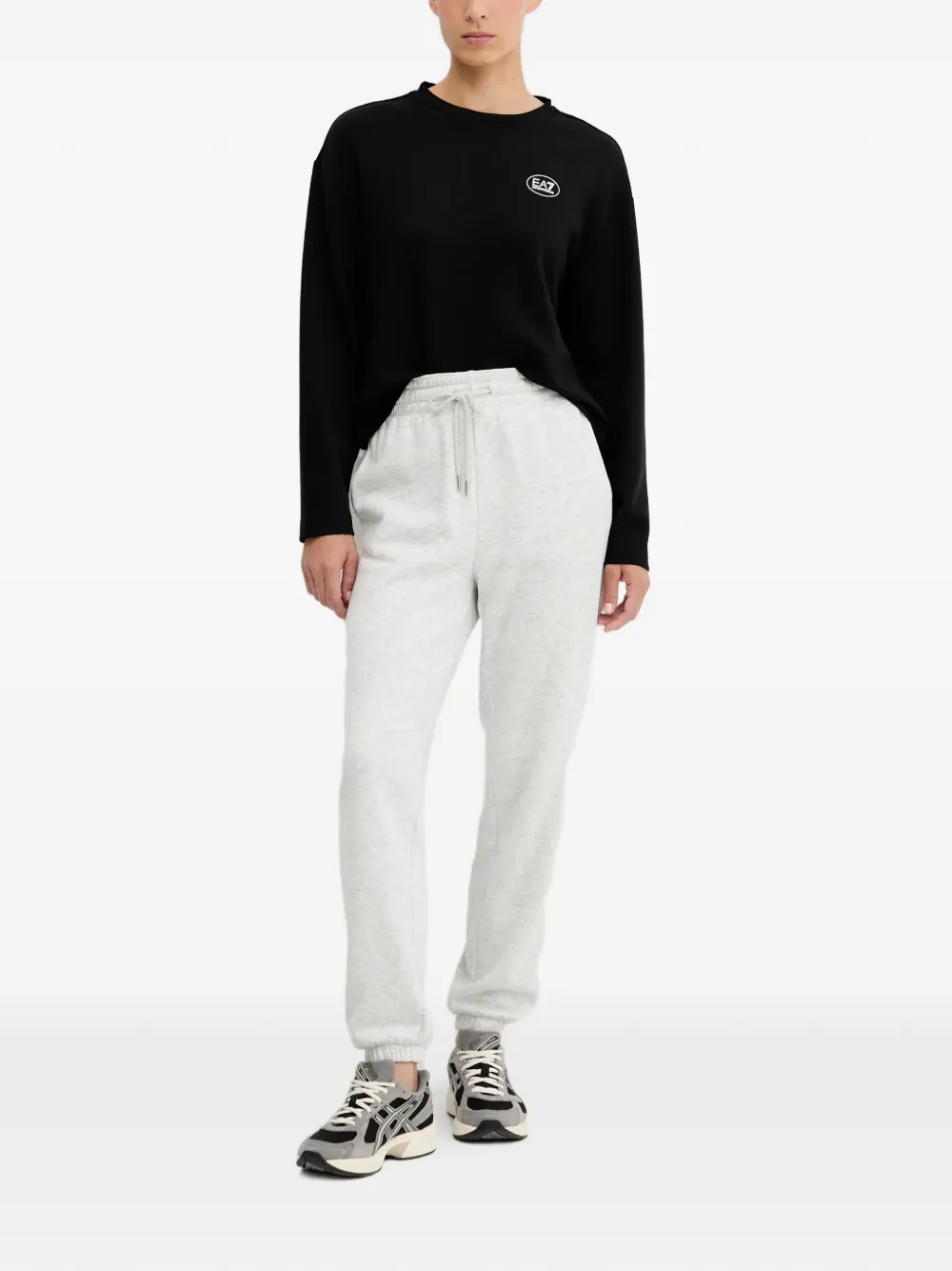 Ea7 Logo-print Sweatshirt In Black