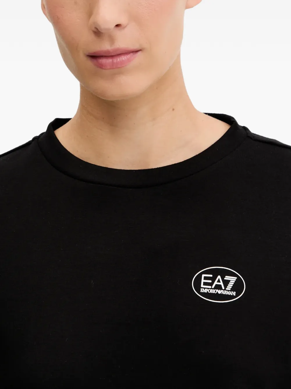 Ea7 Logo-print Sweatshirt In Black