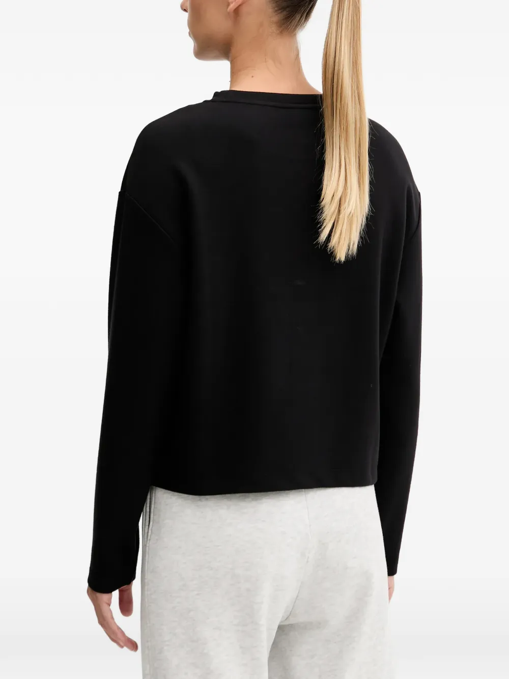 Ea7 Logo-print Sweatshirt In Black