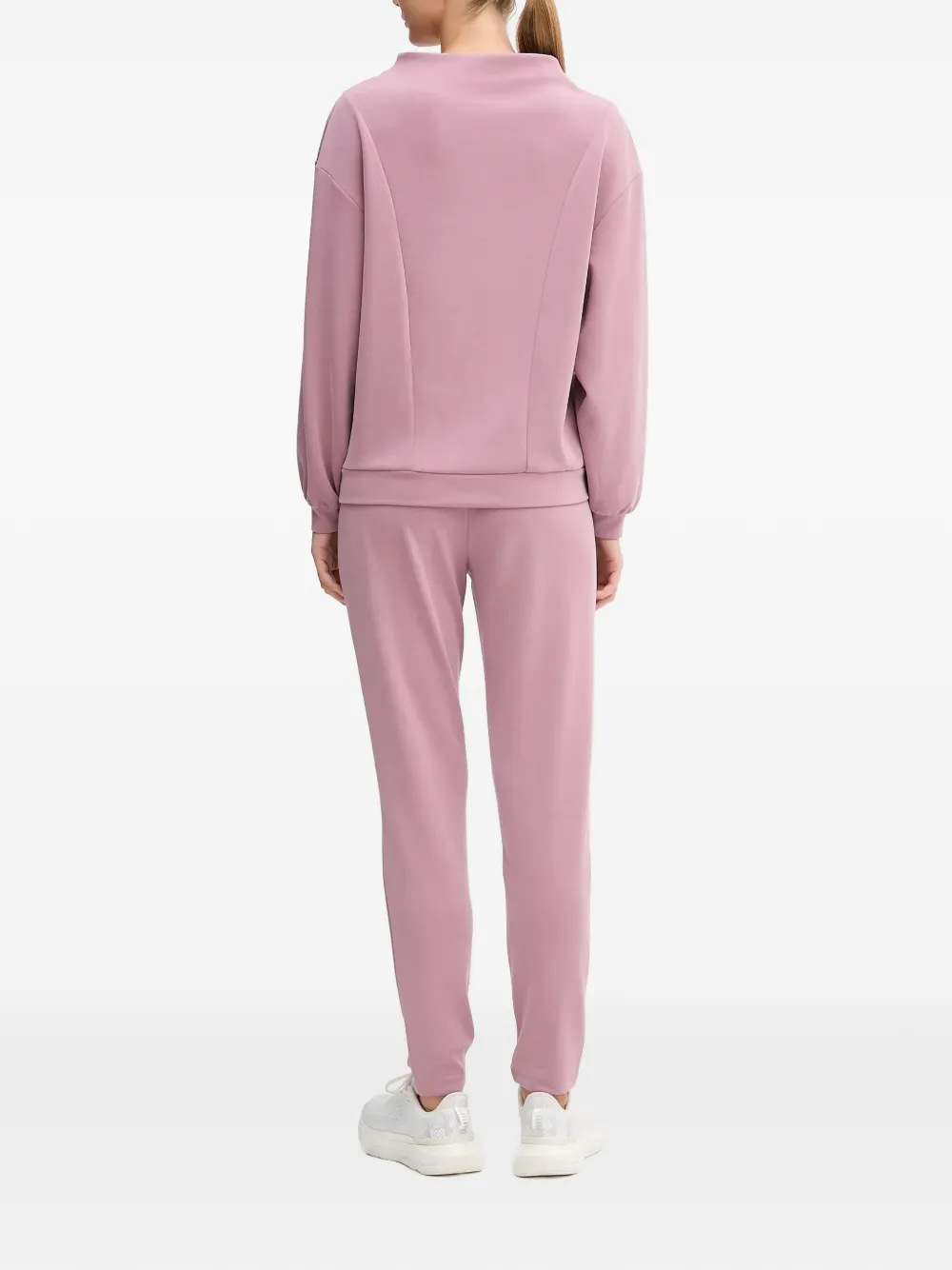 Ea7 Long-sleeve Crew-neck Tracksuit Pants In Pink