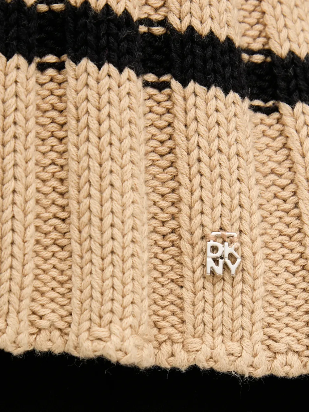 Dkny Striped-patern Zip Cardigan In Brown