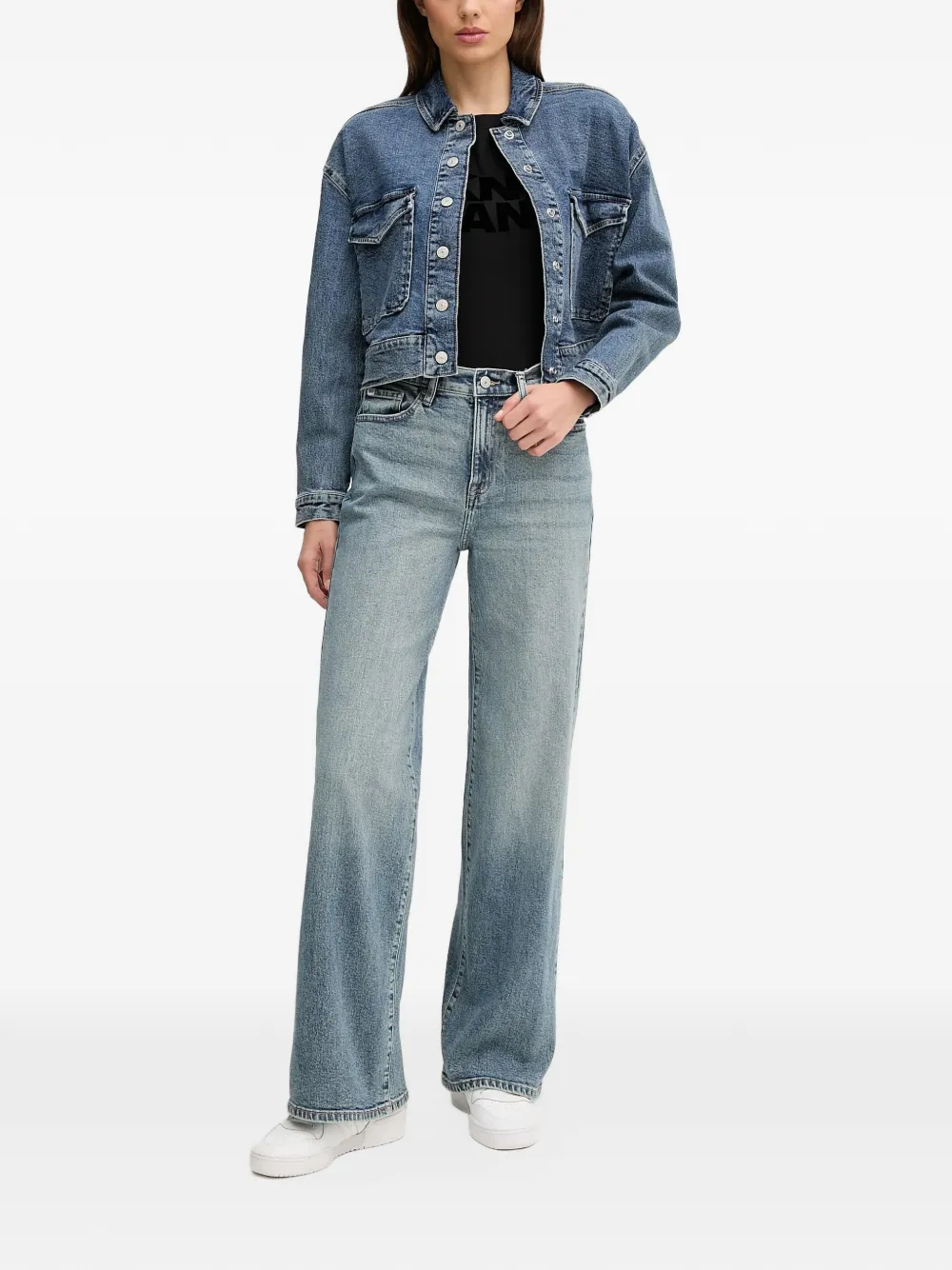 DKNY Jack met klepzak en knopen Blauw