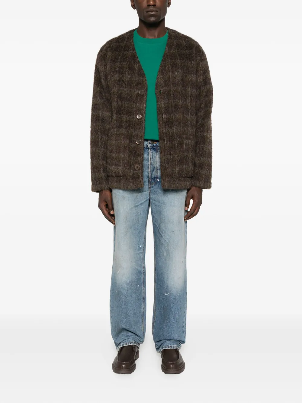 Haikure Jeans met verfspatten en vijf zakken - Blauw