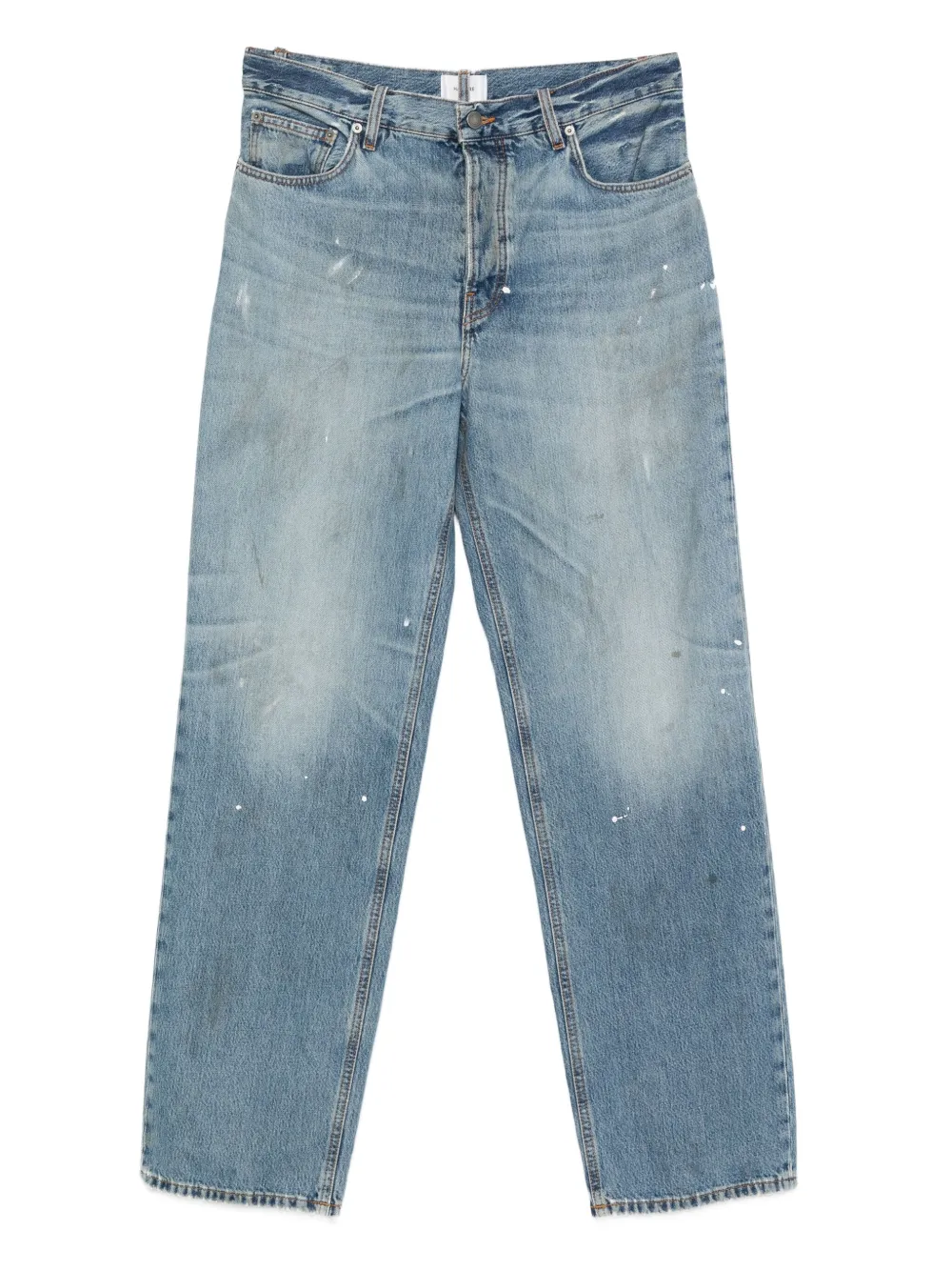 Haikure Jeans met verfspatten en vijf zakken Blauw